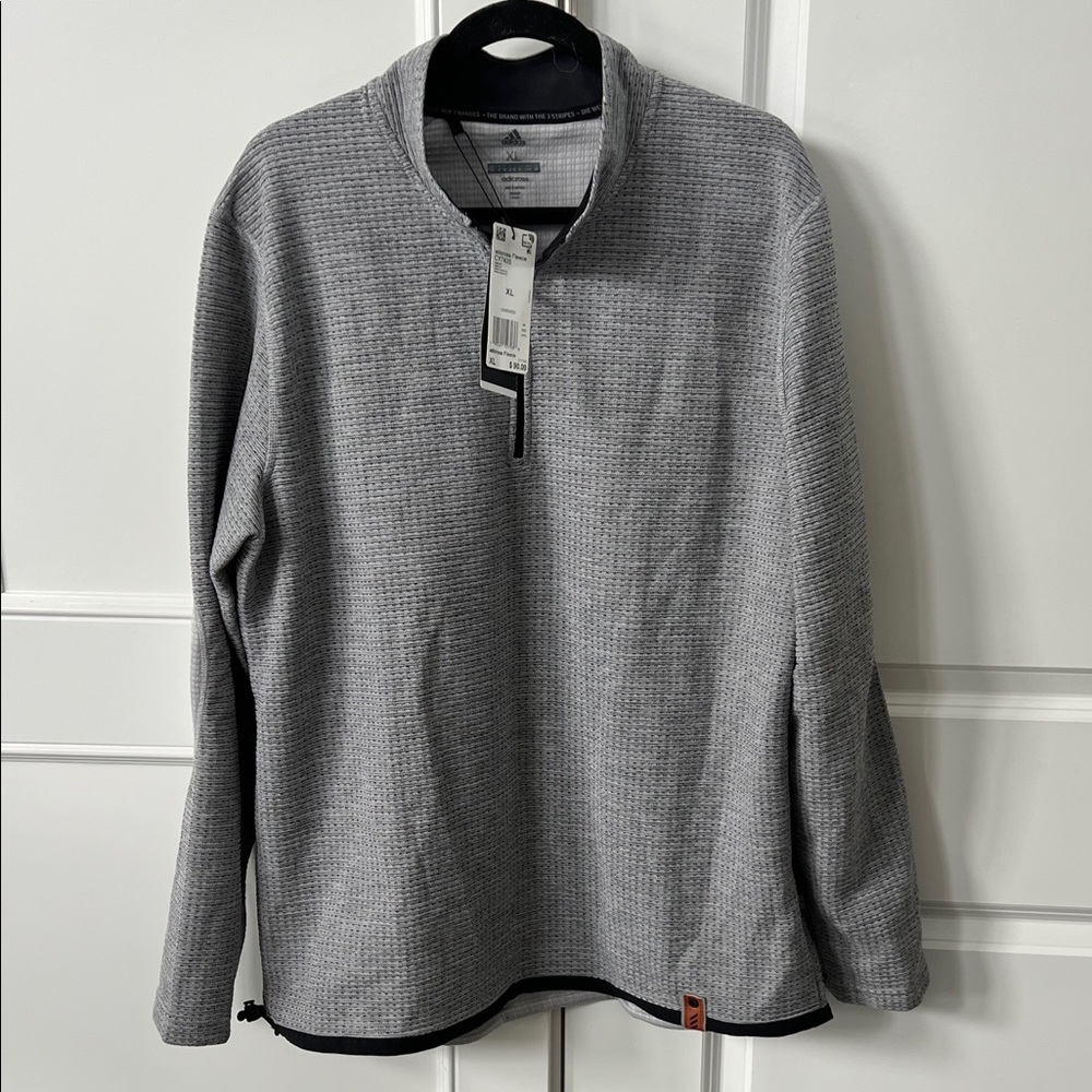 Adidas Adicross Fleece Gray Quarter-Zip Men's Sweater nwt size xl